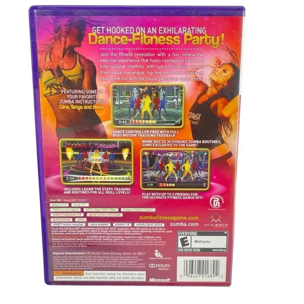 Microsoft Xbox 360 Kinect Zumba Fitness Dance Party Game